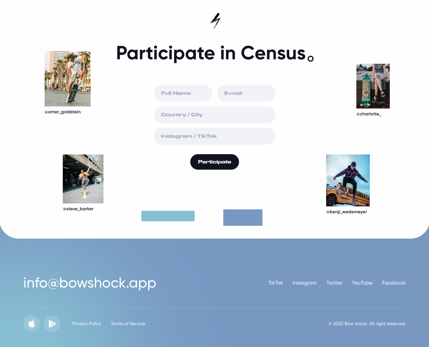 BOW SHOCK — Skater Census & Website UI/UX — Изображение №3 — Интерфейсы, Брендинг на Dprofile