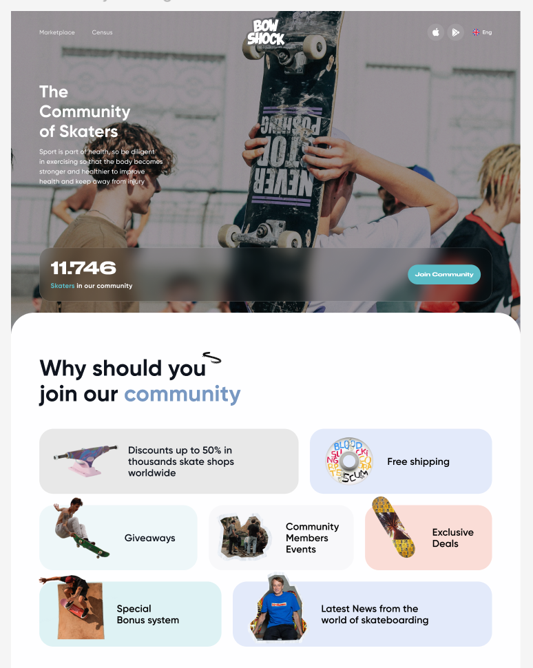BOW SHOCK — Skater Census & Website UI/UX — Изображение №9 — Интерфейсы, Брендинг на Dprofile