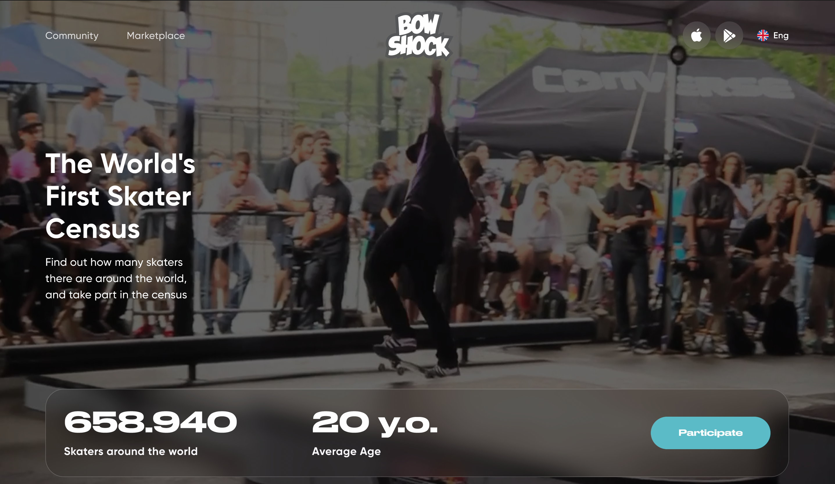 BOW SHOCK — Skater Census & Website UI/UX — Изображение №1 — Интерфейсы, Брендинг на Dprofile