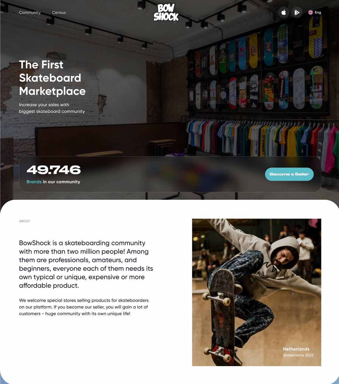 BOW SHOCK — Skater Census & Website UI/UX — Изображение №5 — Интерфейсы, Брендинг на Dprofile