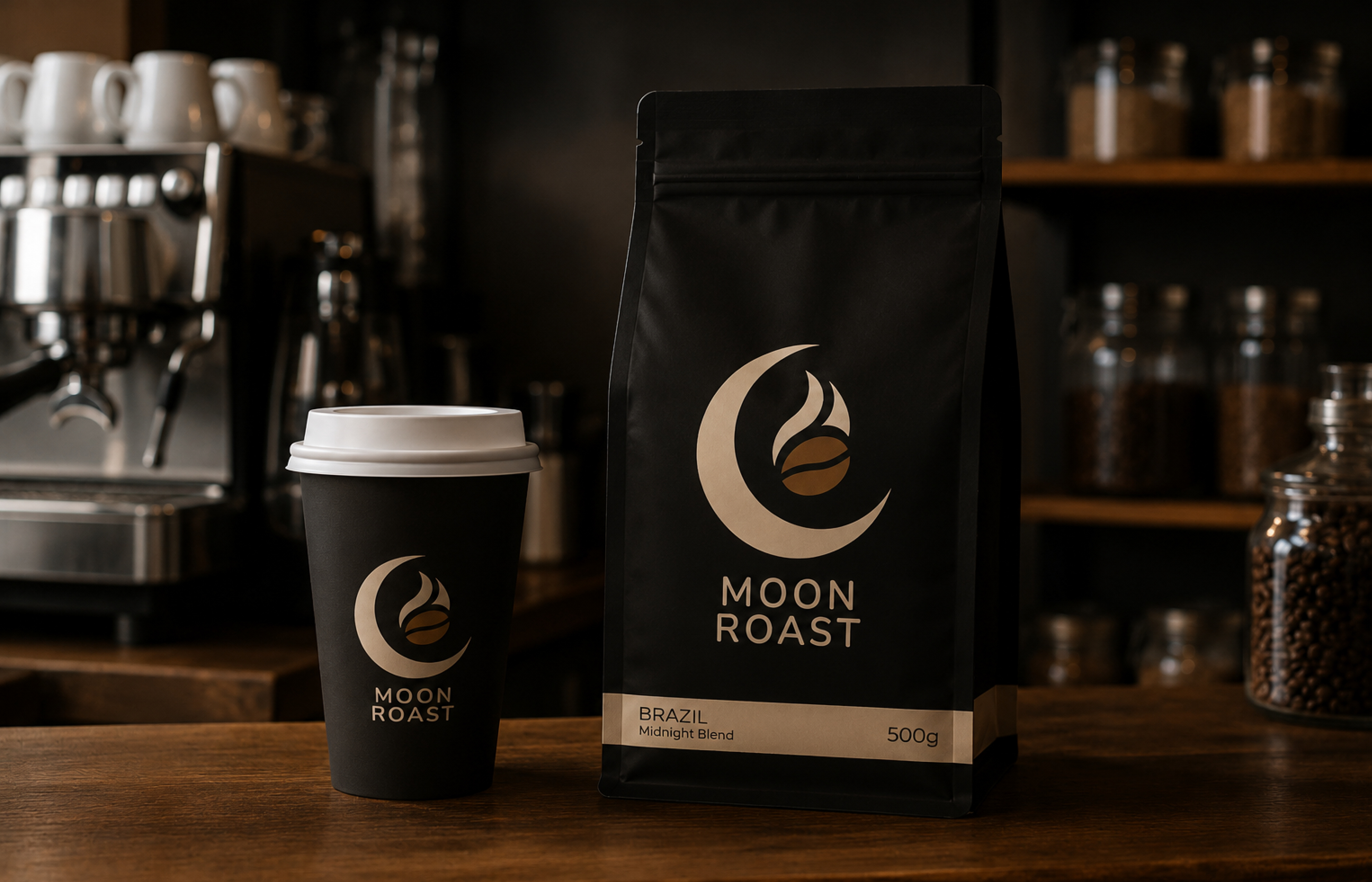 Moon Roast | Фирменный стиль кофейни — Изображение №2 — Брендинг на Dprofile