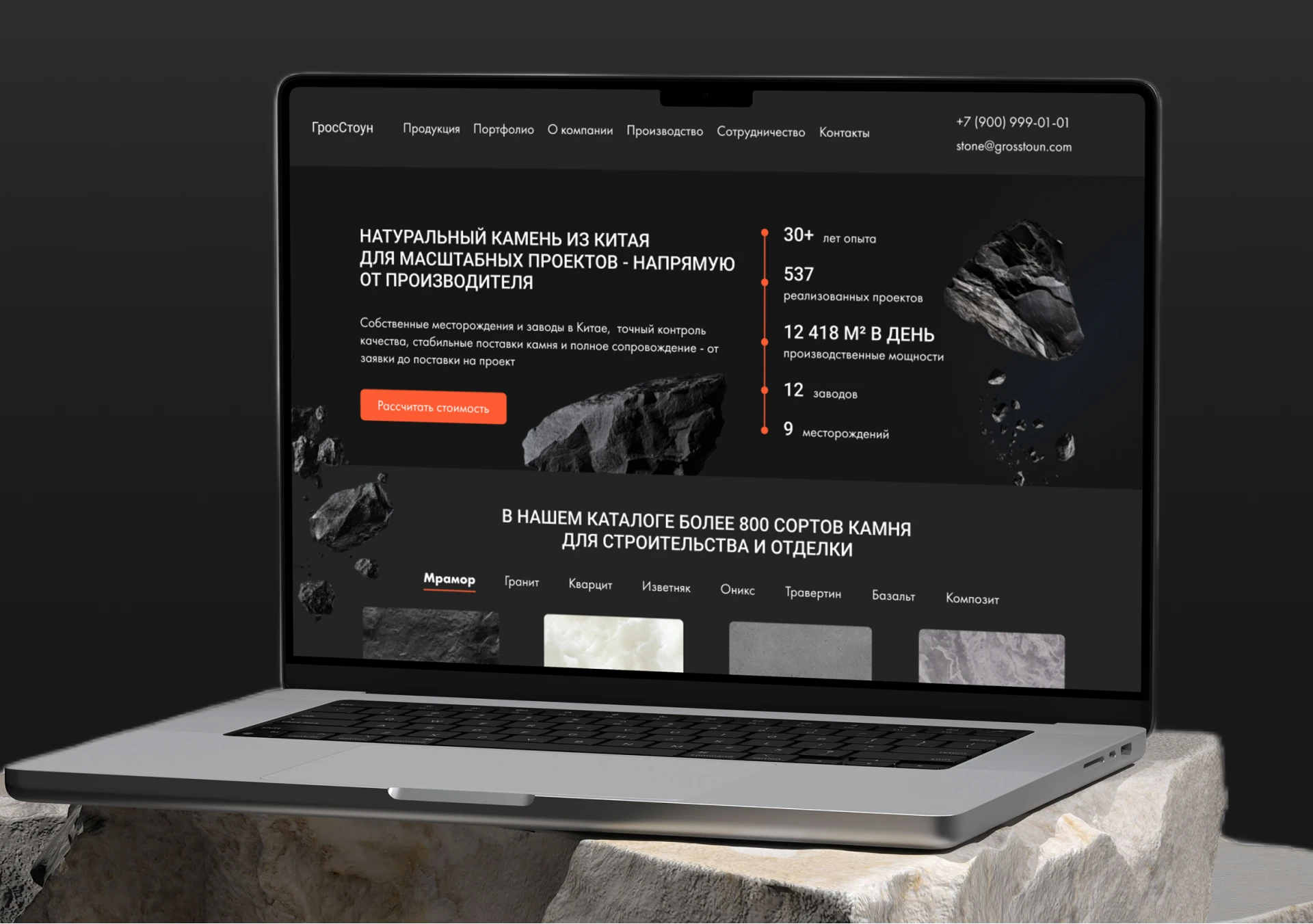 GROSSTOUN: Лендинг для B2B — Изображение №1 — Интерфейсы, Брендинг на Dprofile