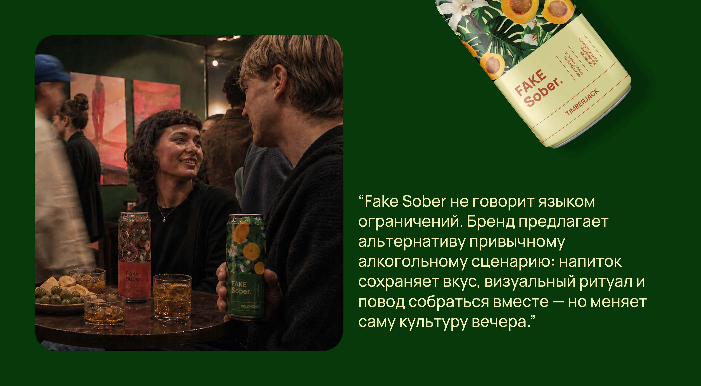 Fake Sober — Beverage Brand Website Design — Изображение №2 — Интерфейсы на Dprofile