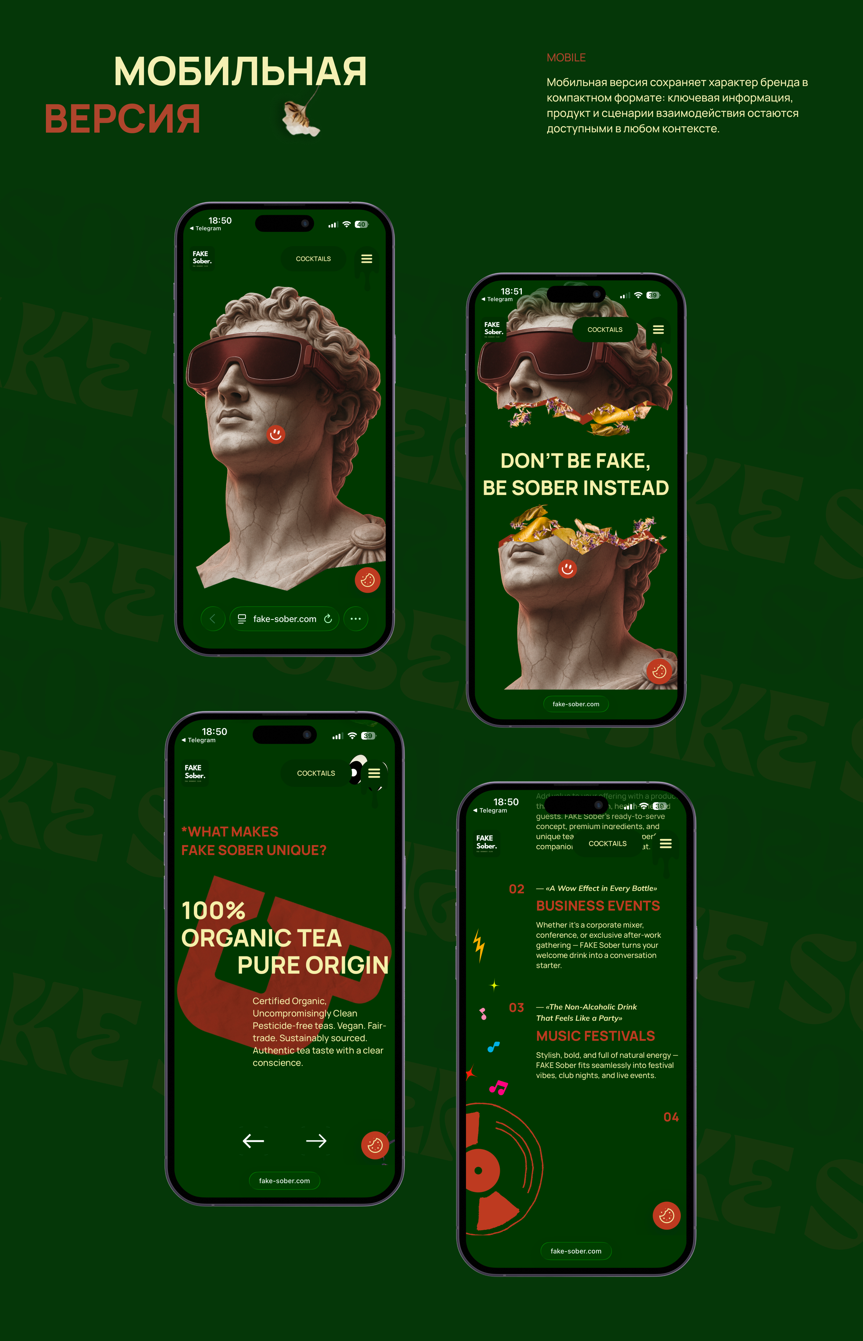 Fake Sober — Beverage Brand Website Design — Изображение №7 — Интерфейсы на Dprofile