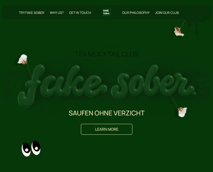 Fake Sober — Beverage Brand Website Design — Интерфейсы на Dprofile