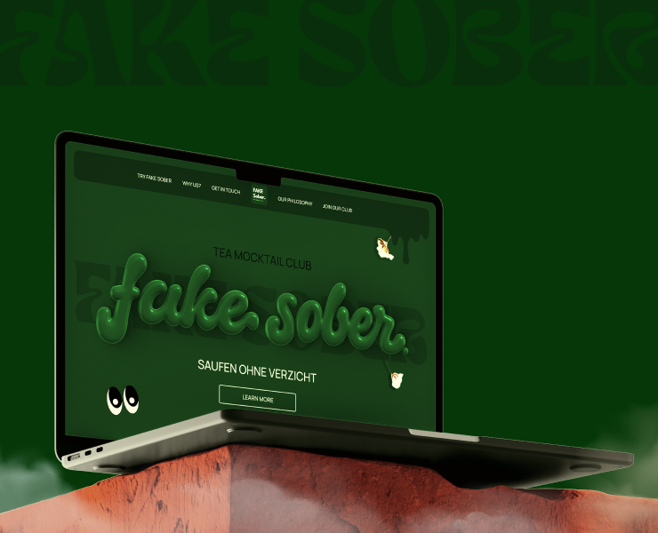 Fake Sober — Beverage Brand Website Design — Интерфейсы на Dprofile