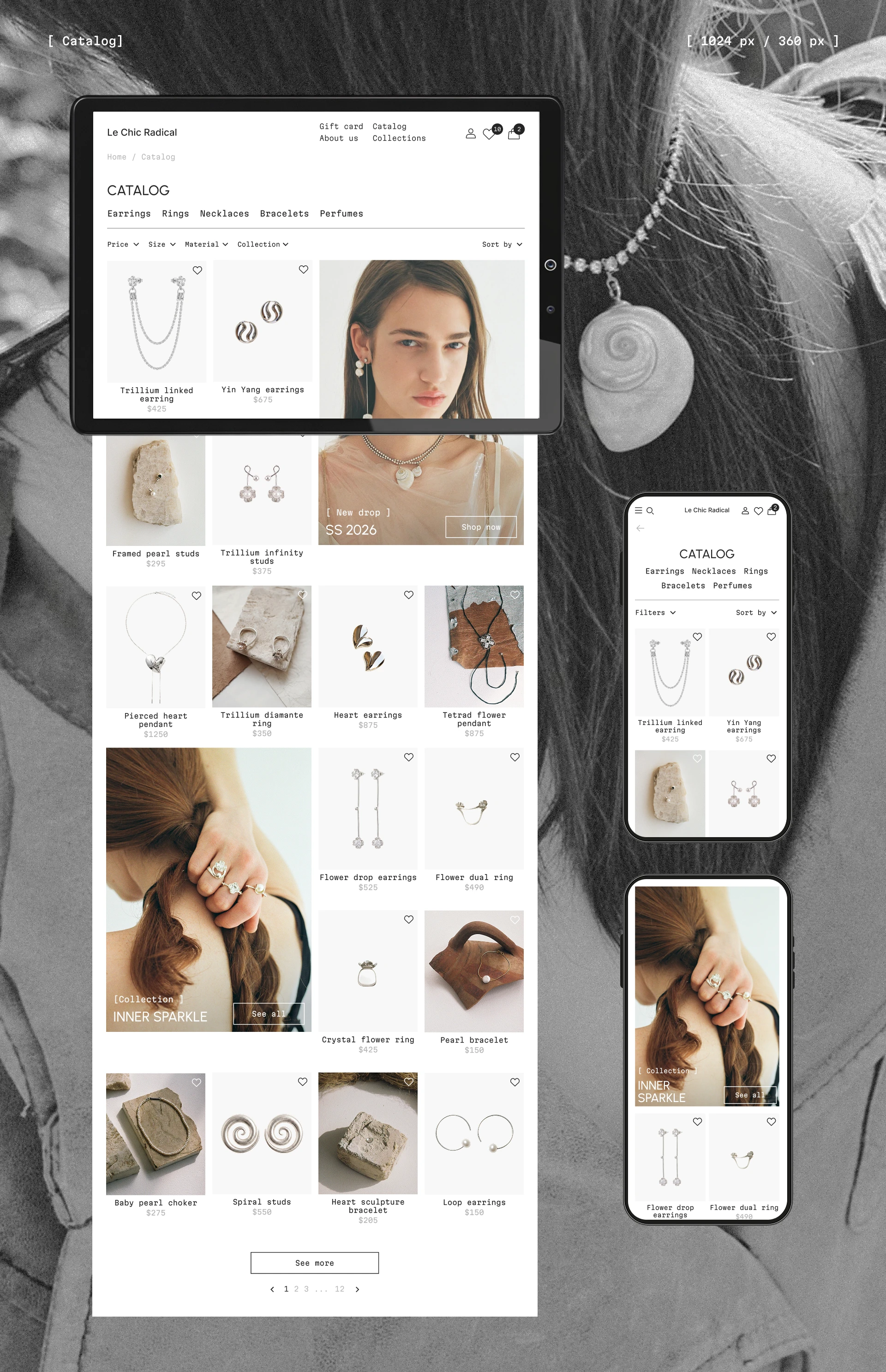 Le Chic Radical website redesign — Изображение №5 — Интерфейсы на Dprofile