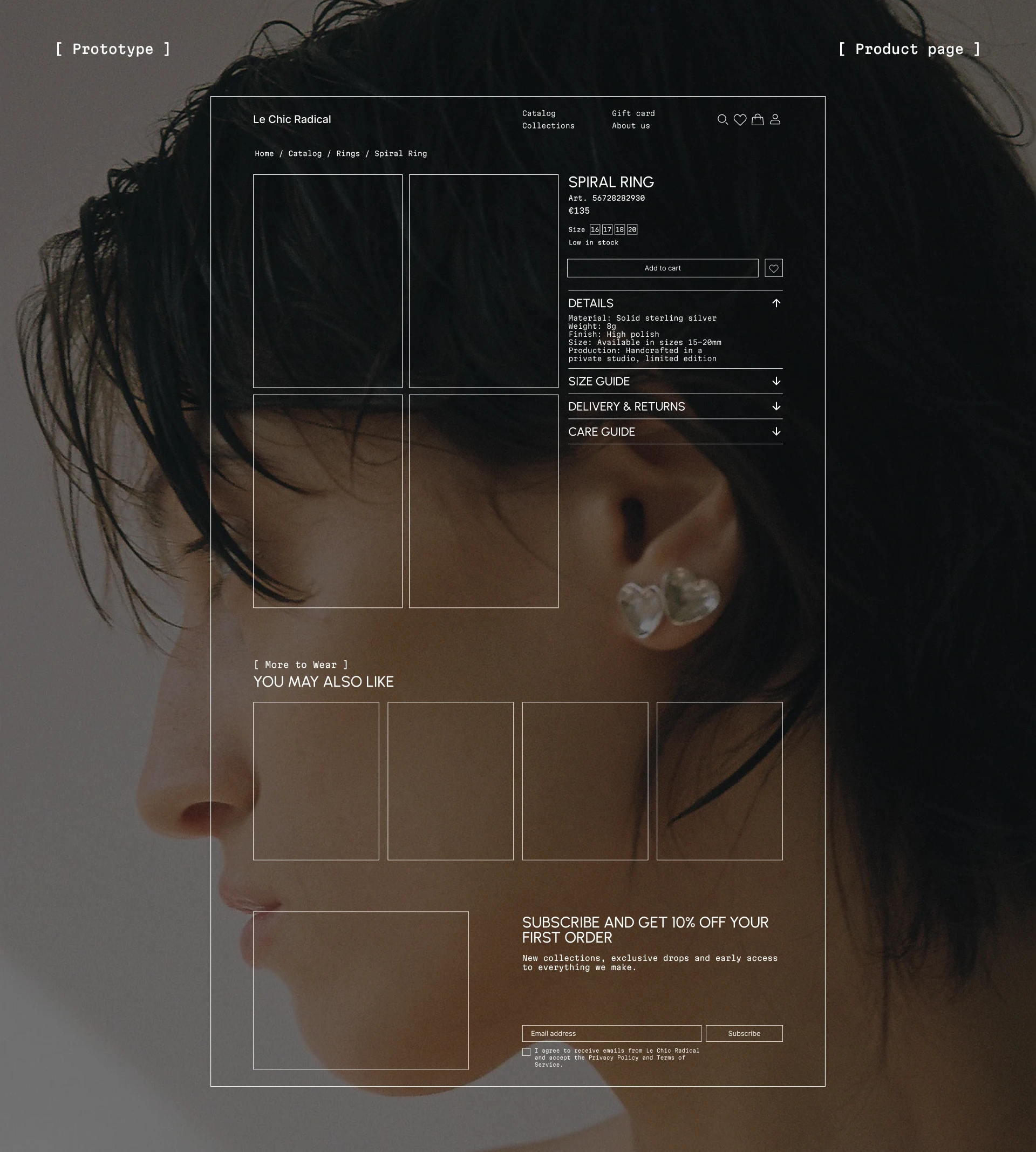 Le Chic Radical website redesign — Изображение №3 — Интерфейсы на Dprofile