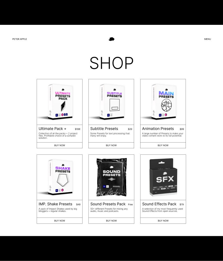 Сайт-портфолио видеомонтажера — Изображение №5 — Интерфейсы, Анимация на Dprofile