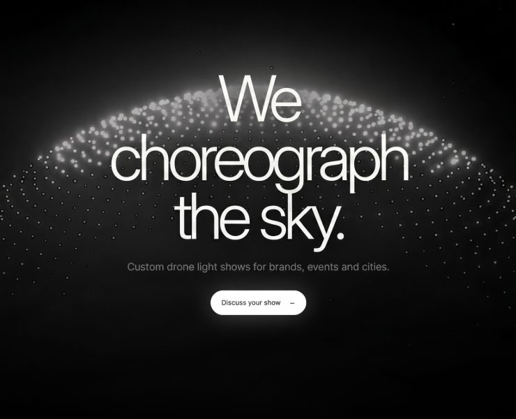 LUMA SKY —  сайт студии шоу-дронов на Dprofile