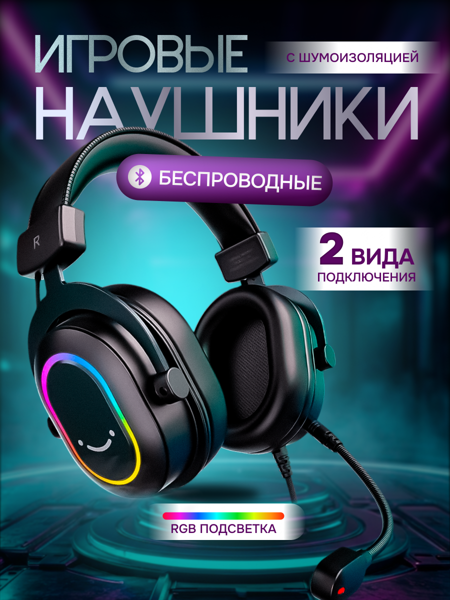 Разработка инфографики для карточки товара «Беспроводные игровые наушники» — Изображение №1 — Графика на Dprofile