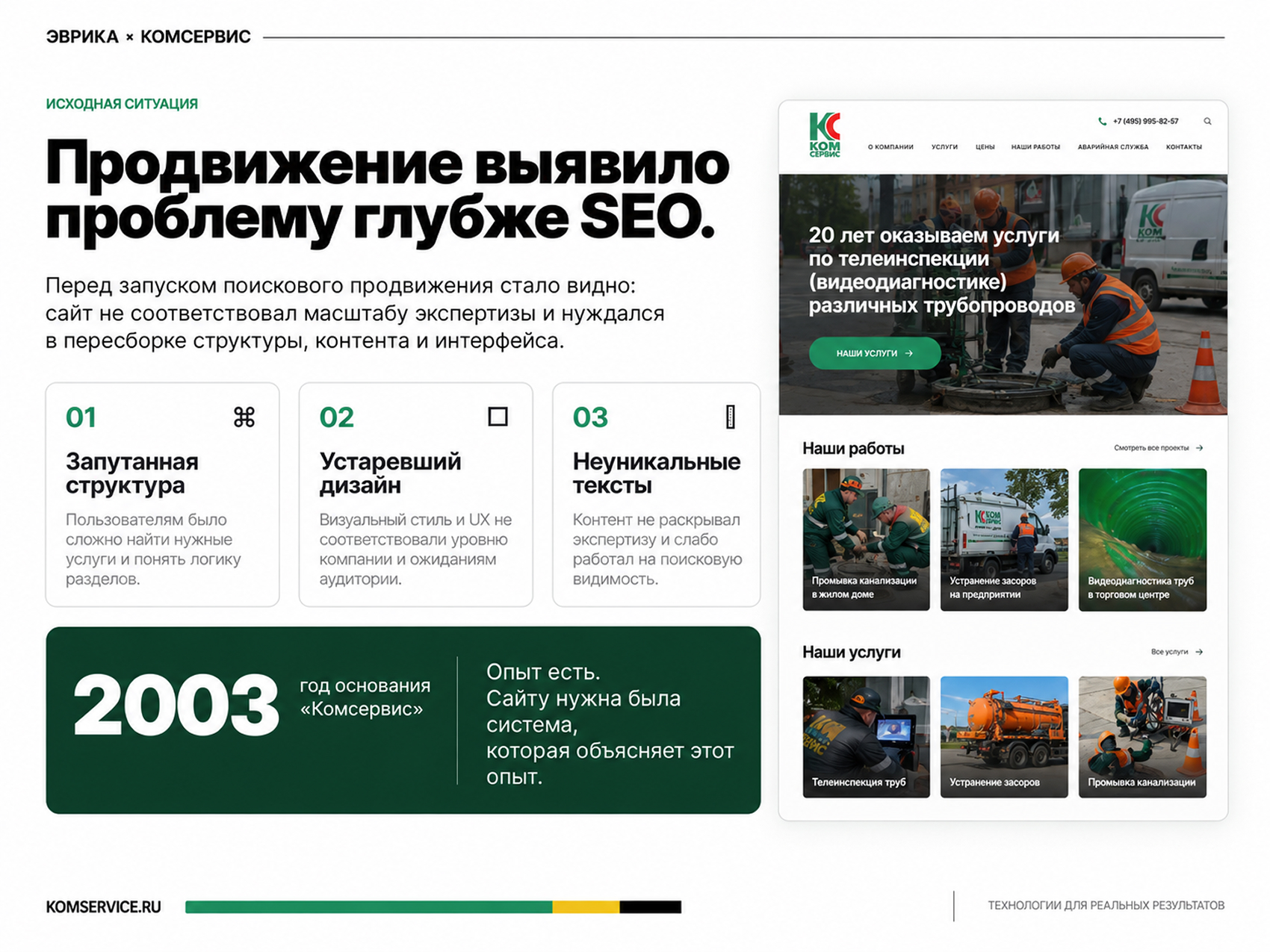 Комсервис | Сервисная компания — Изображение №2 — Интерфейсы, Графика на Dprofile