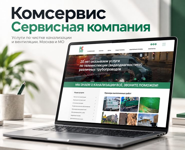 Комсервис | Сервисная компания — Интерфейсы, Графика на Dprofile