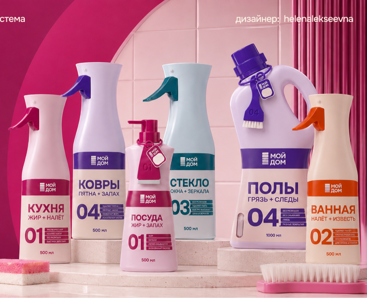 Концепция бренда бытовой химии "МОЙ ДОМ" — Брендинг на Dprofile