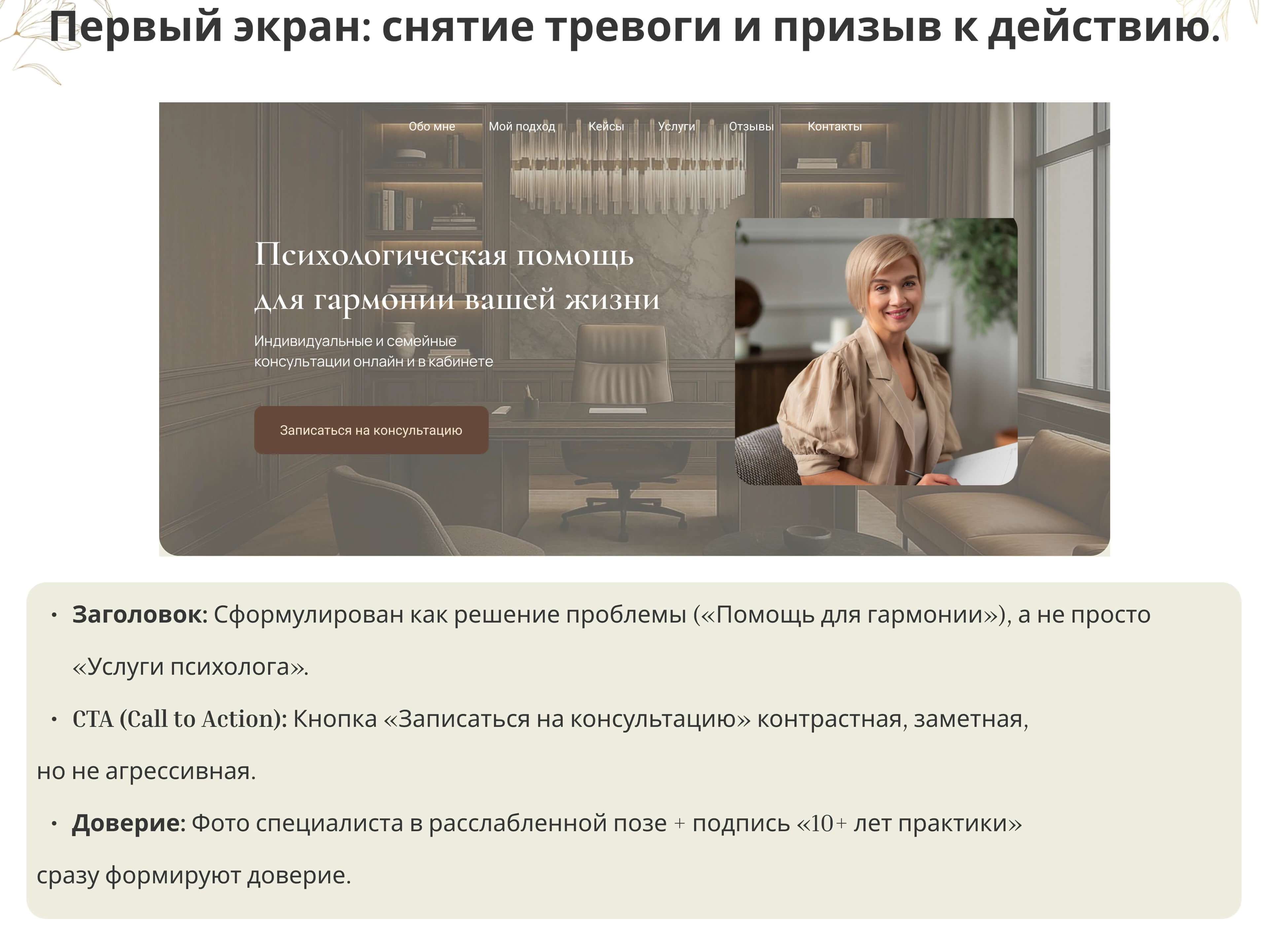 website for a psychologist — Изображение №6 — Интерфейсы на Dprofile