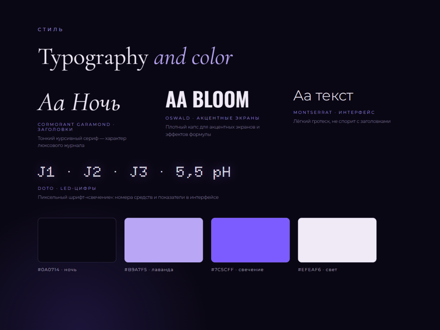 NOCTURNE · Night Bloom Biotech — web design concept — Изображение №3 — Интерфейсы на Dprofile