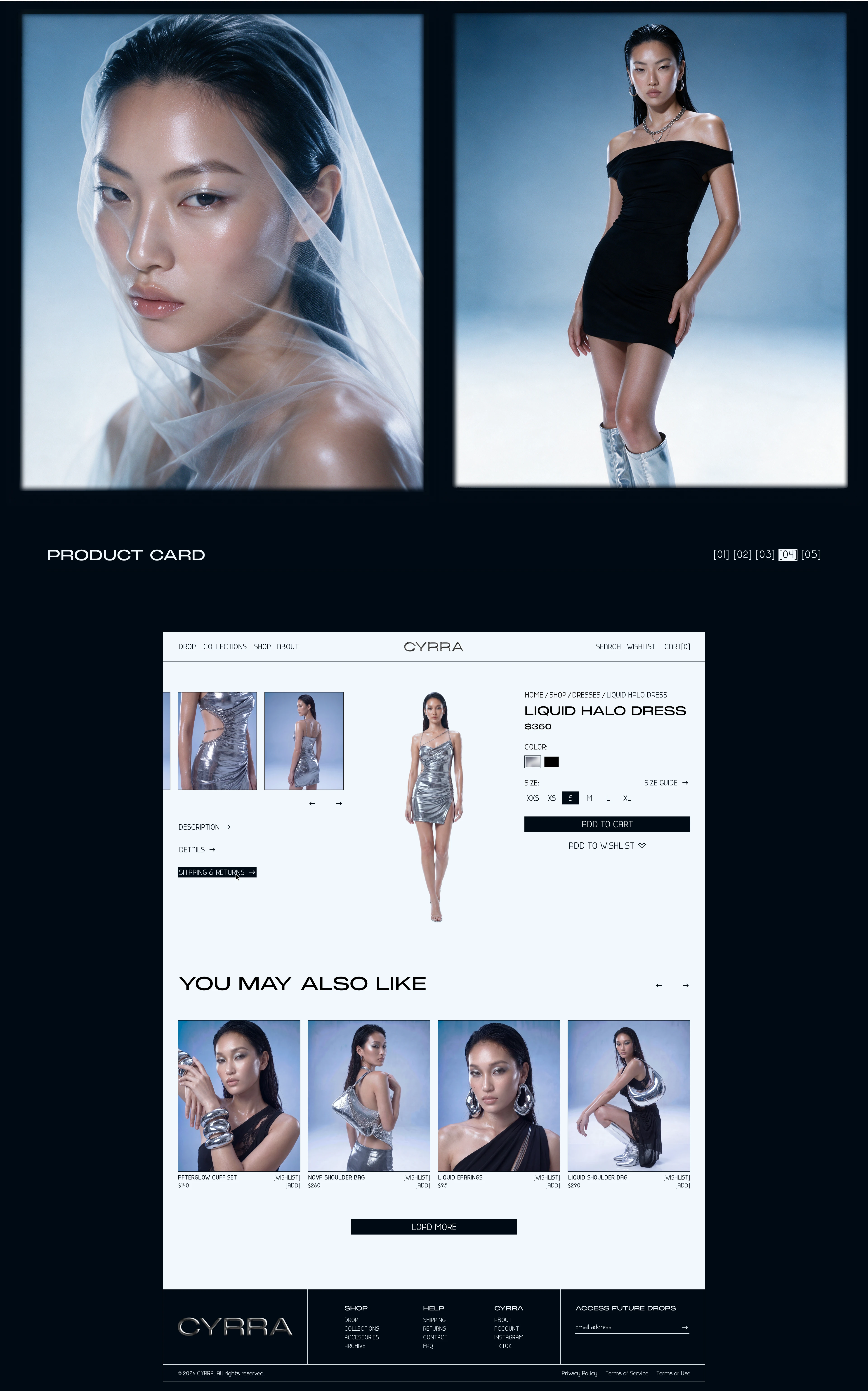 CYRRA — Fashion E-commerce UI/UX Design Concept — Изображение №8 — Интерфейсы на Dprofile