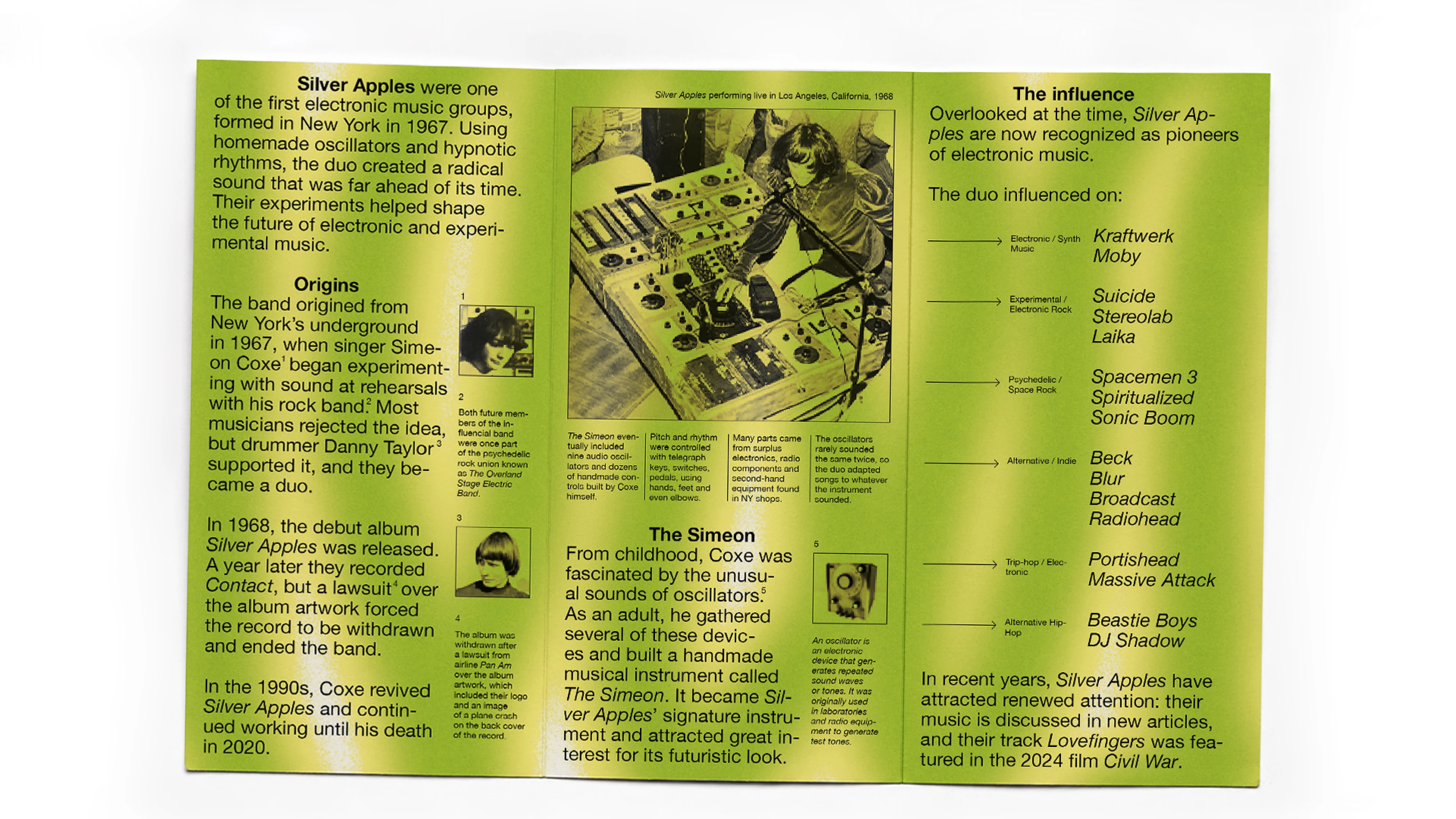 Лифлет о Silver Apples — Изображение №6 — Графика на Dprofile