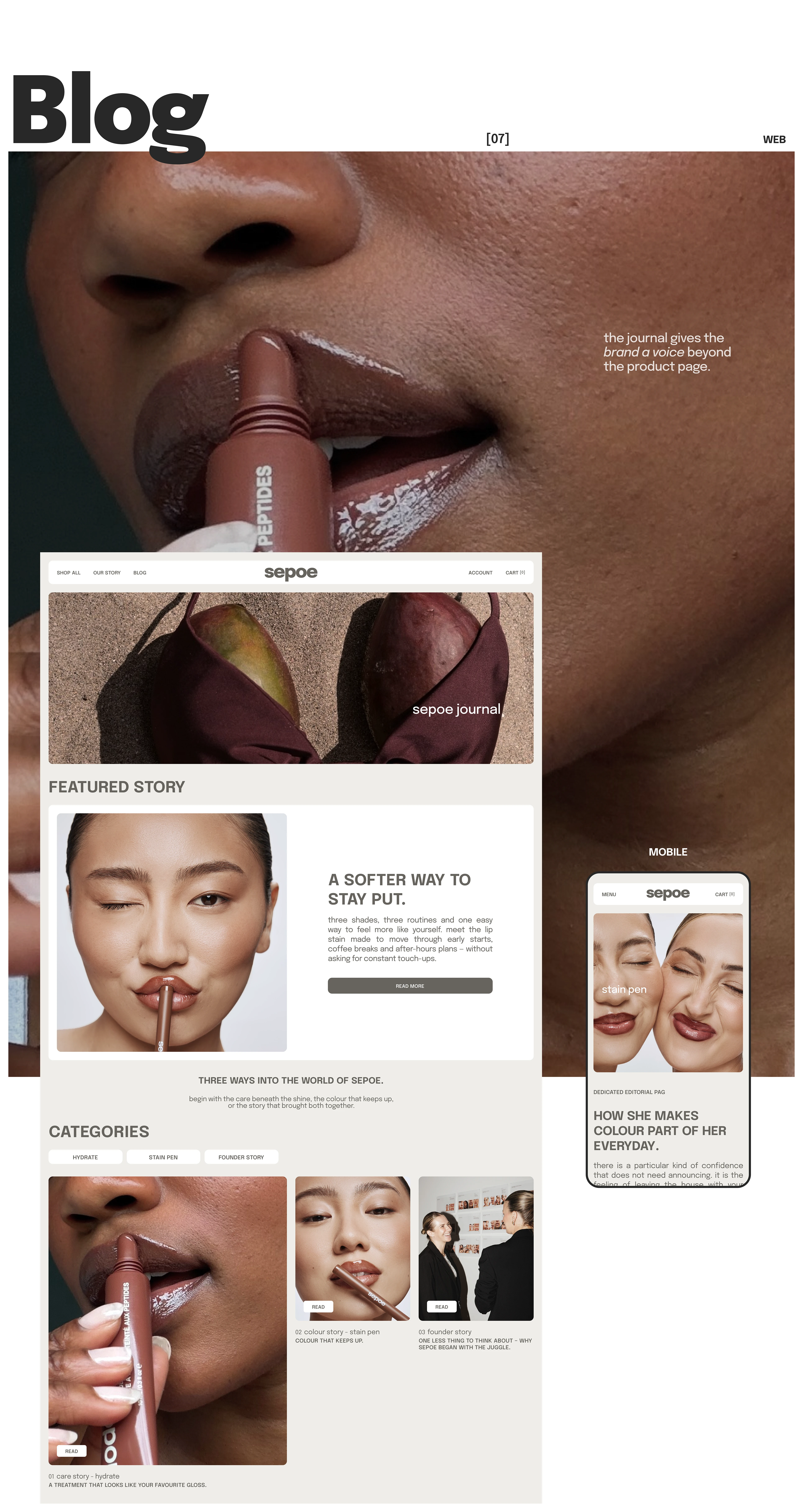 SEPOE — Beauty E-commerce Website | UX/UI Design — Изображение №12 — Интерфейсы на Dprofile