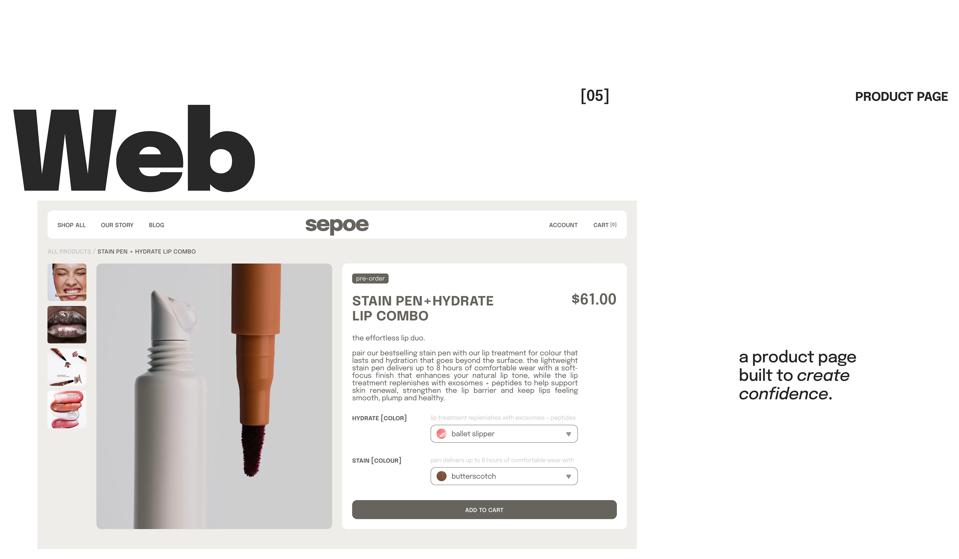 SEPOE — Beauty E-commerce Website | UX/UI Design — Изображение №8 — Интерфейсы на Dprofile
