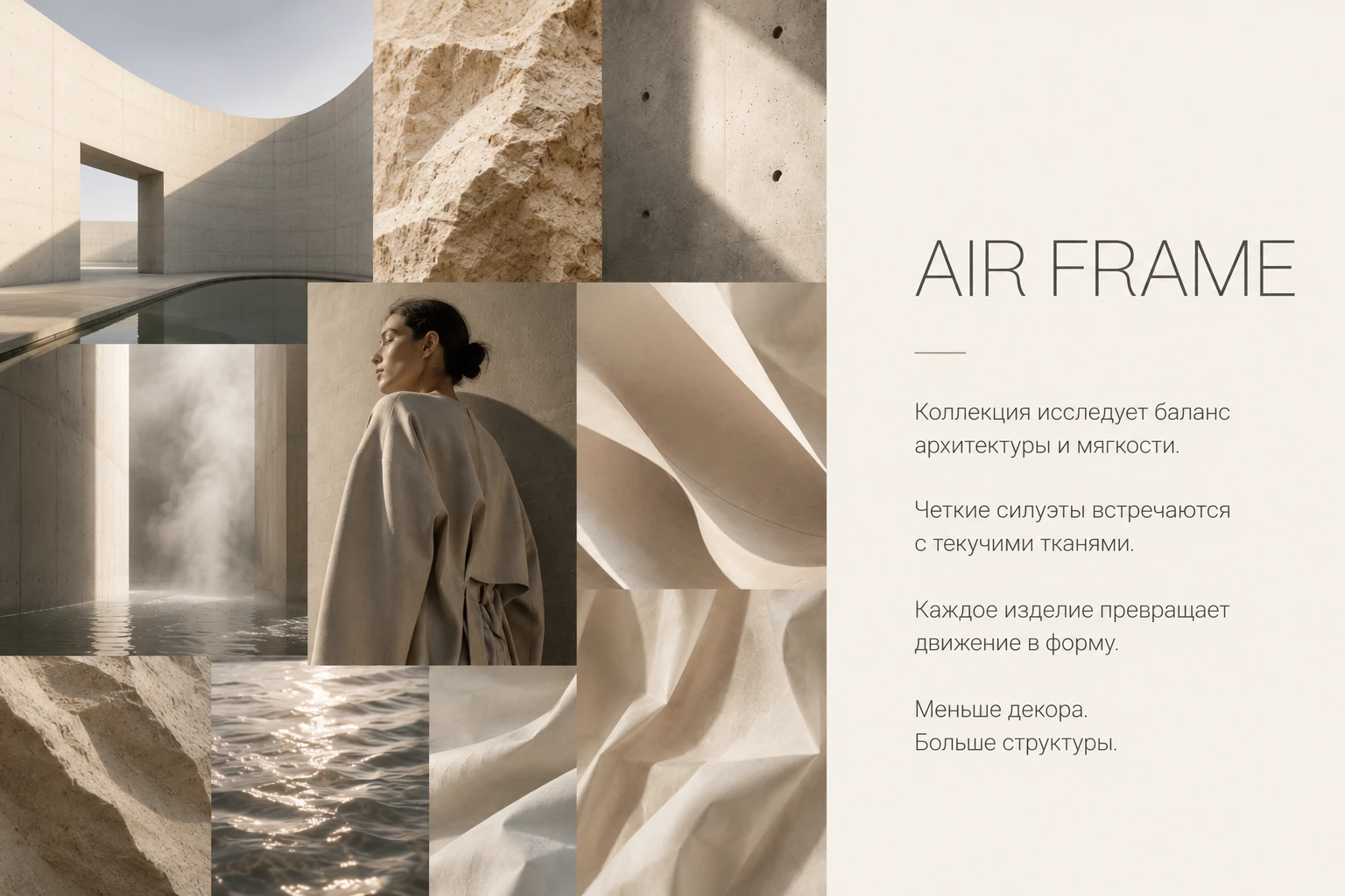Коллекция женской одежды "AIR FRAME" — Изображение №2 — Интерфейсы, Брендинг на Dprofile