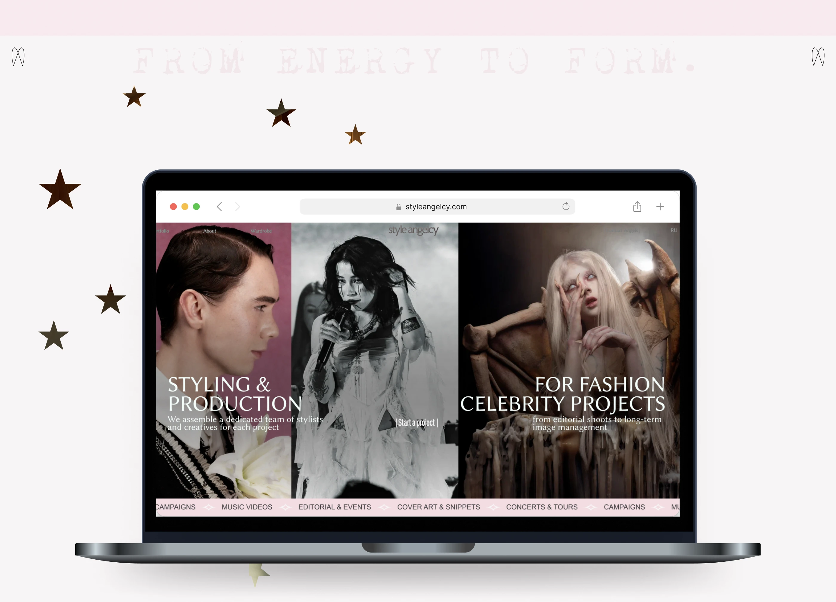 Айдентика и сайт STYLE ANGELCY — Изображение №3 — Интерфейсы, Брендинг на Dprofile