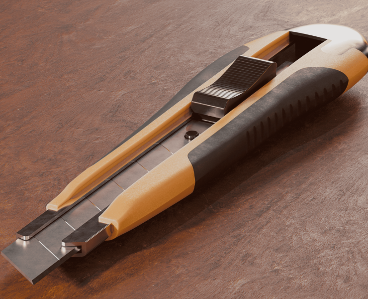 Utility Knife CAD Study | Modeling & CGI Rendering — 3D, Промдизайн на Dprofile