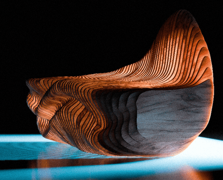 Wooden Bench | CNC Ready & CGI Visualization — Промдизайн, 3D на Dprofile