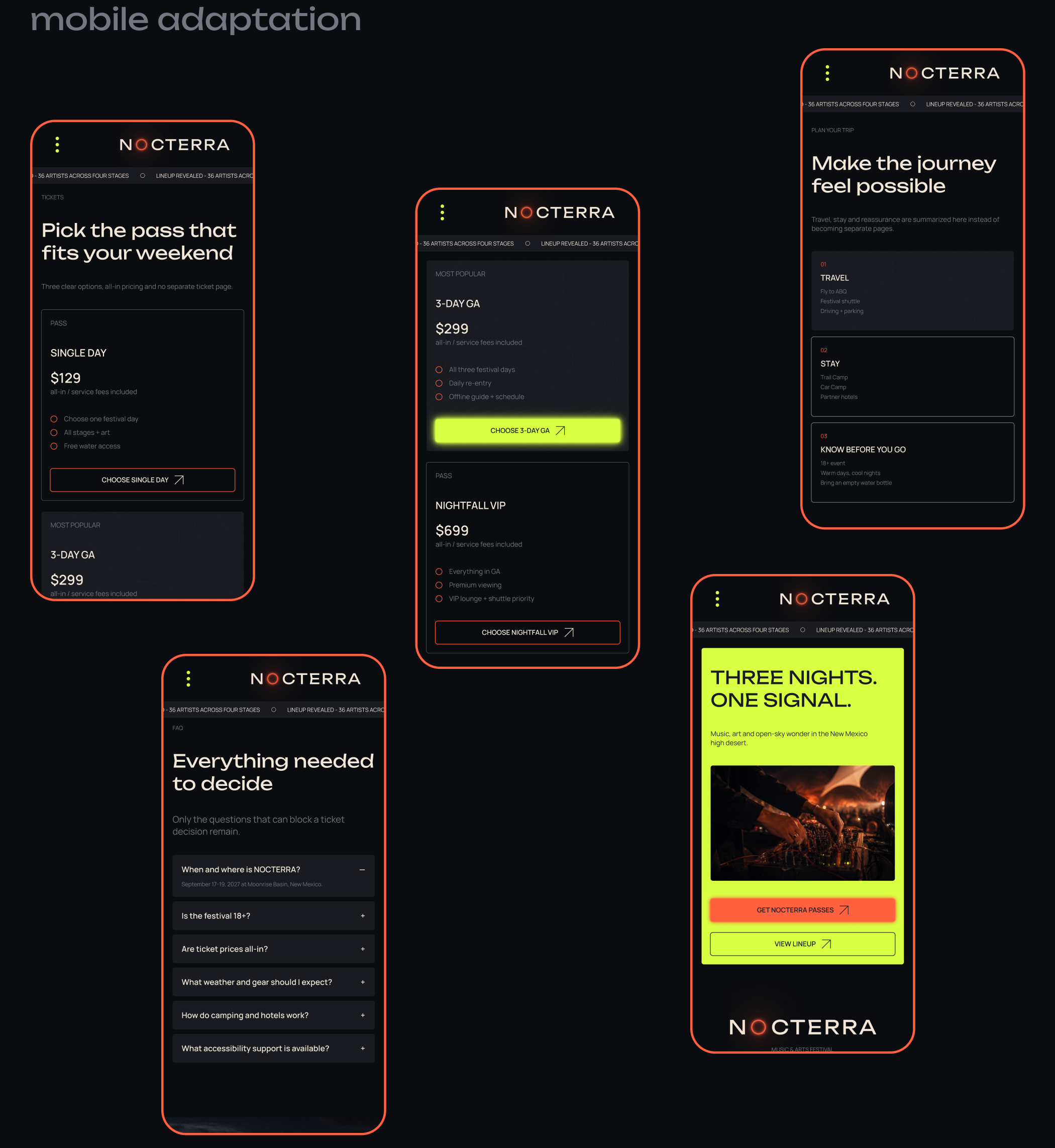 Landing page for a music festival — Изображение №14 — Интерфейсы на Dprofile