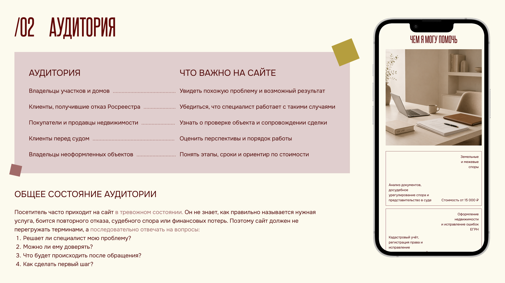 Сайт для кадастрового юриста — Изображение №3 — Интерфейсы на Dprofile