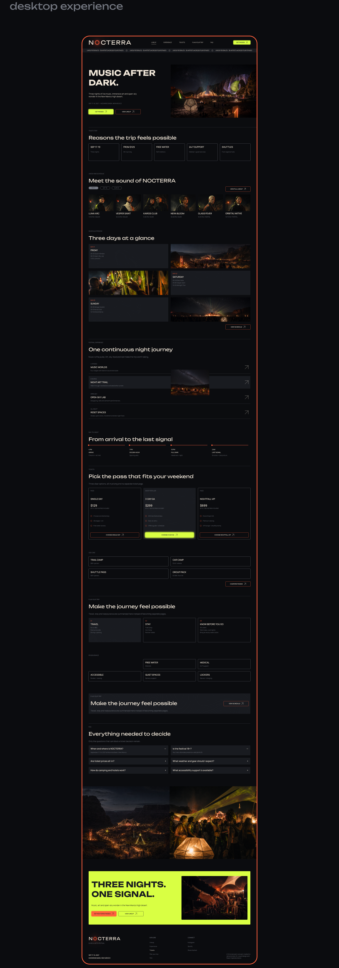 Landing page for a music festival — Изображение №13 — Интерфейсы на Dprofile