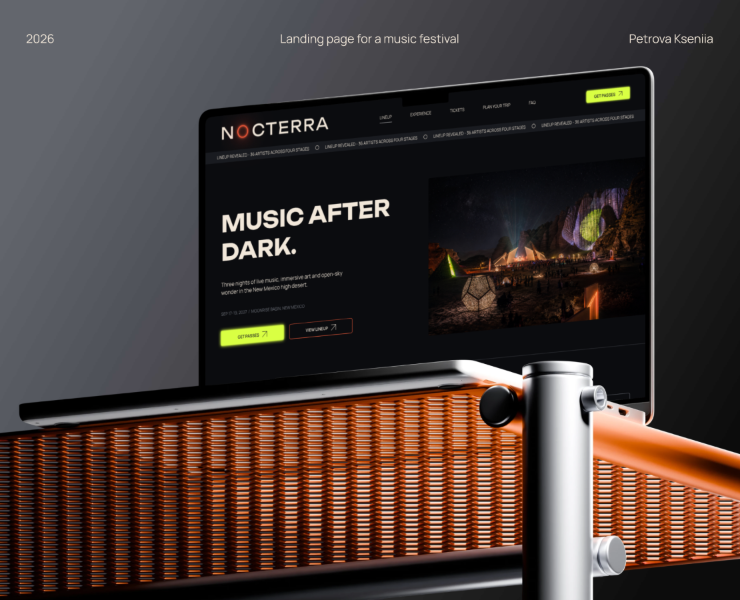 Landing page for a music festival — Интерфейсы на Dprofile