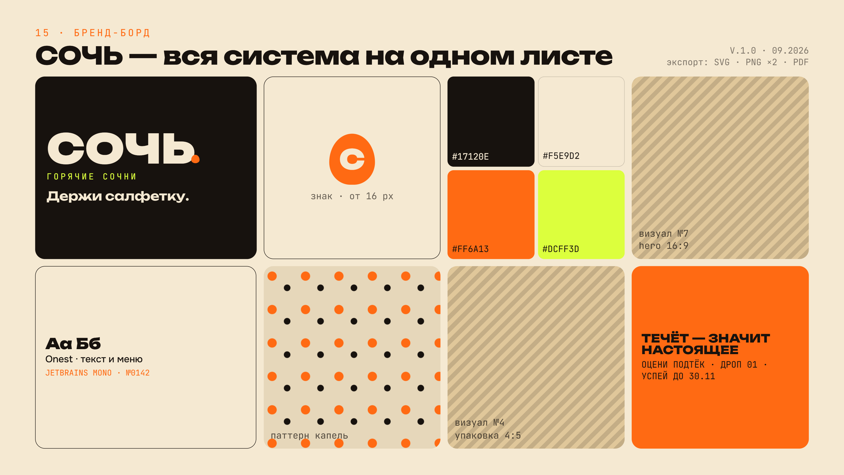 СОЧЬ — айдентика бренда горячих сочней — Изображение №15 — Брендинг, Графика на Dprofile