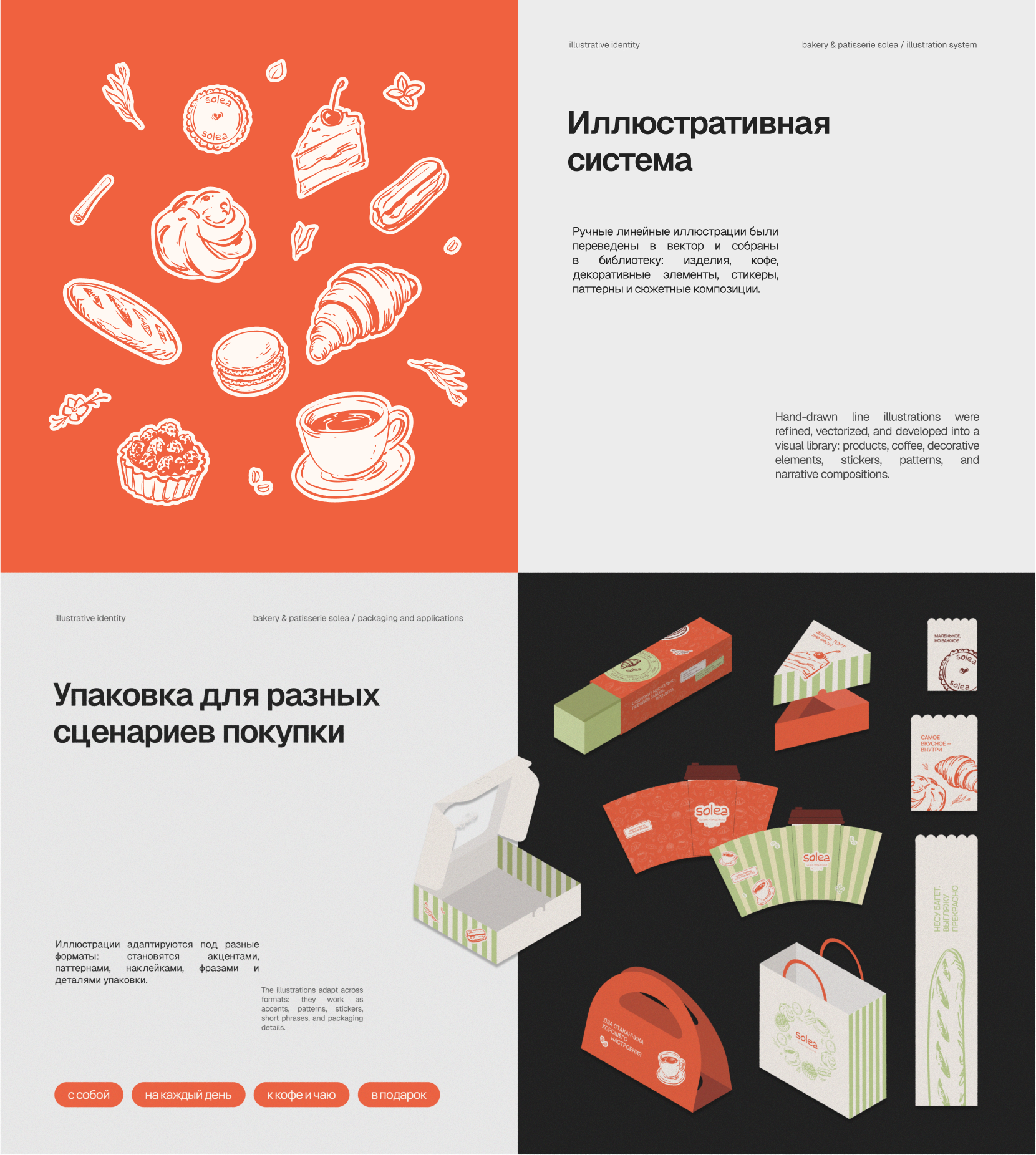 Solea Bakery — Illustrative Brand Identity — Изображение №5 — Брендинг, Иллюстрация на Dprofile