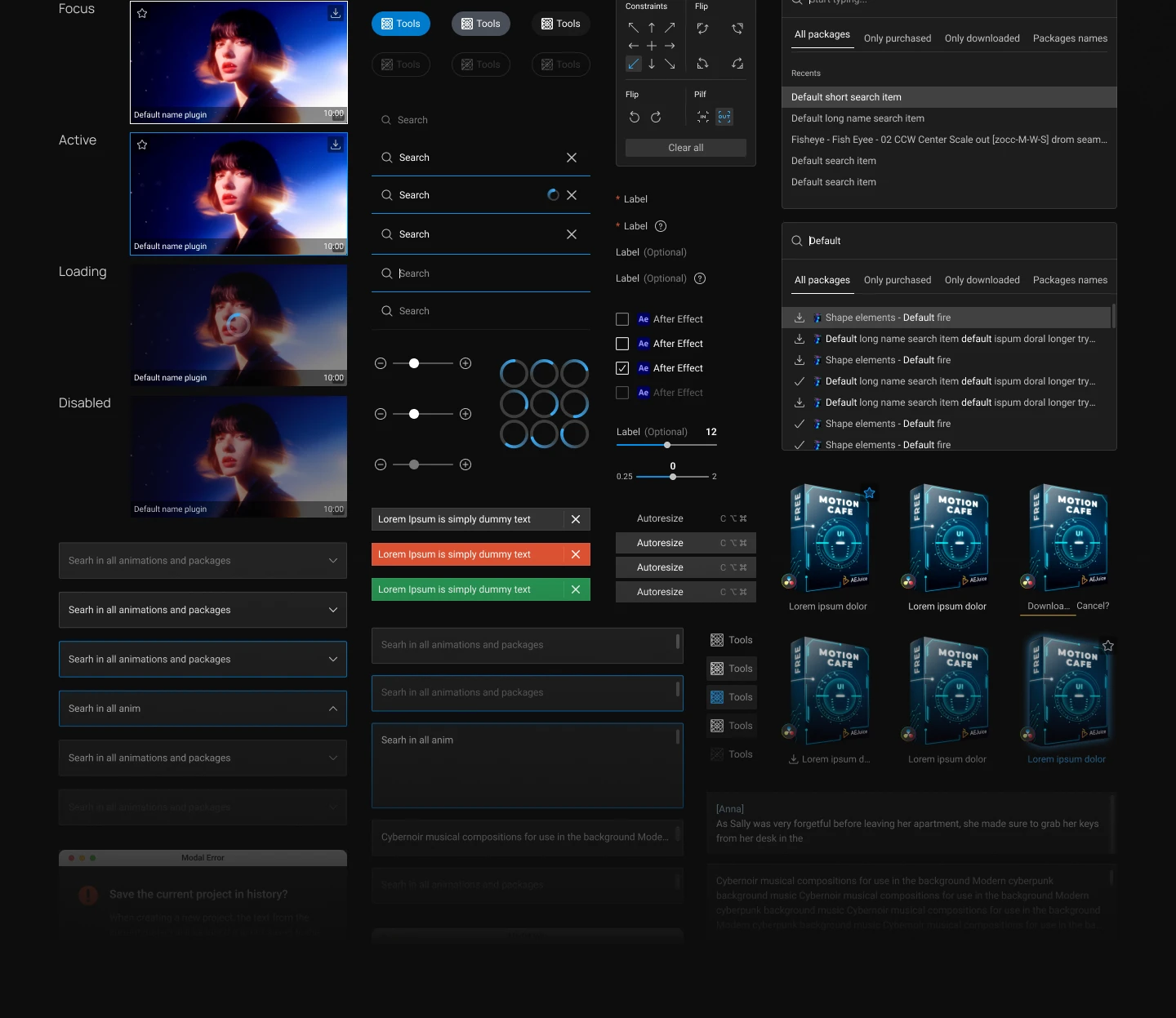 Animation & Motion Asset Manager — Изображение №3 — Интерфейсы на Dprofile