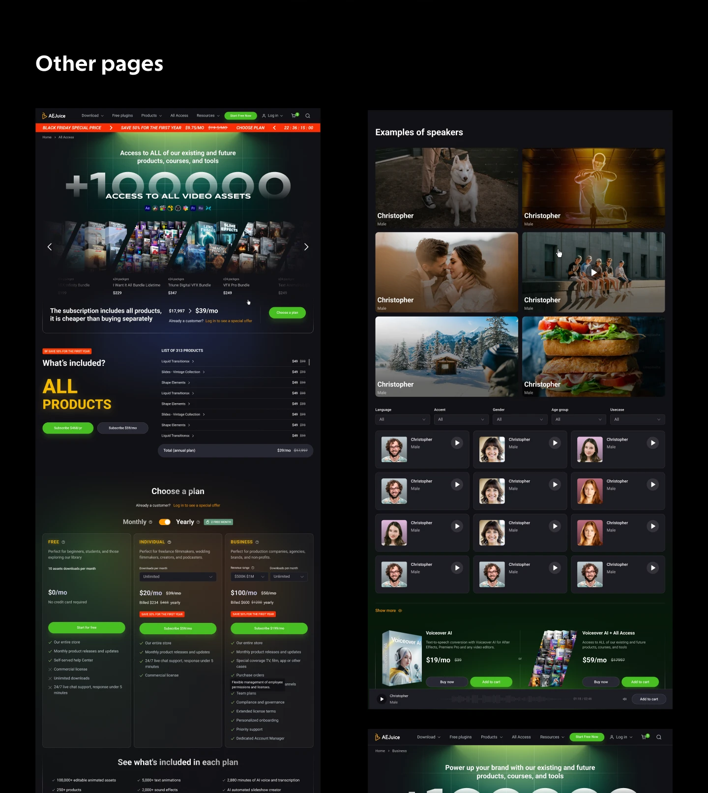 Animation & Motion Graphics Shop — Изображение №19 — Интерфейсы на Dprofile