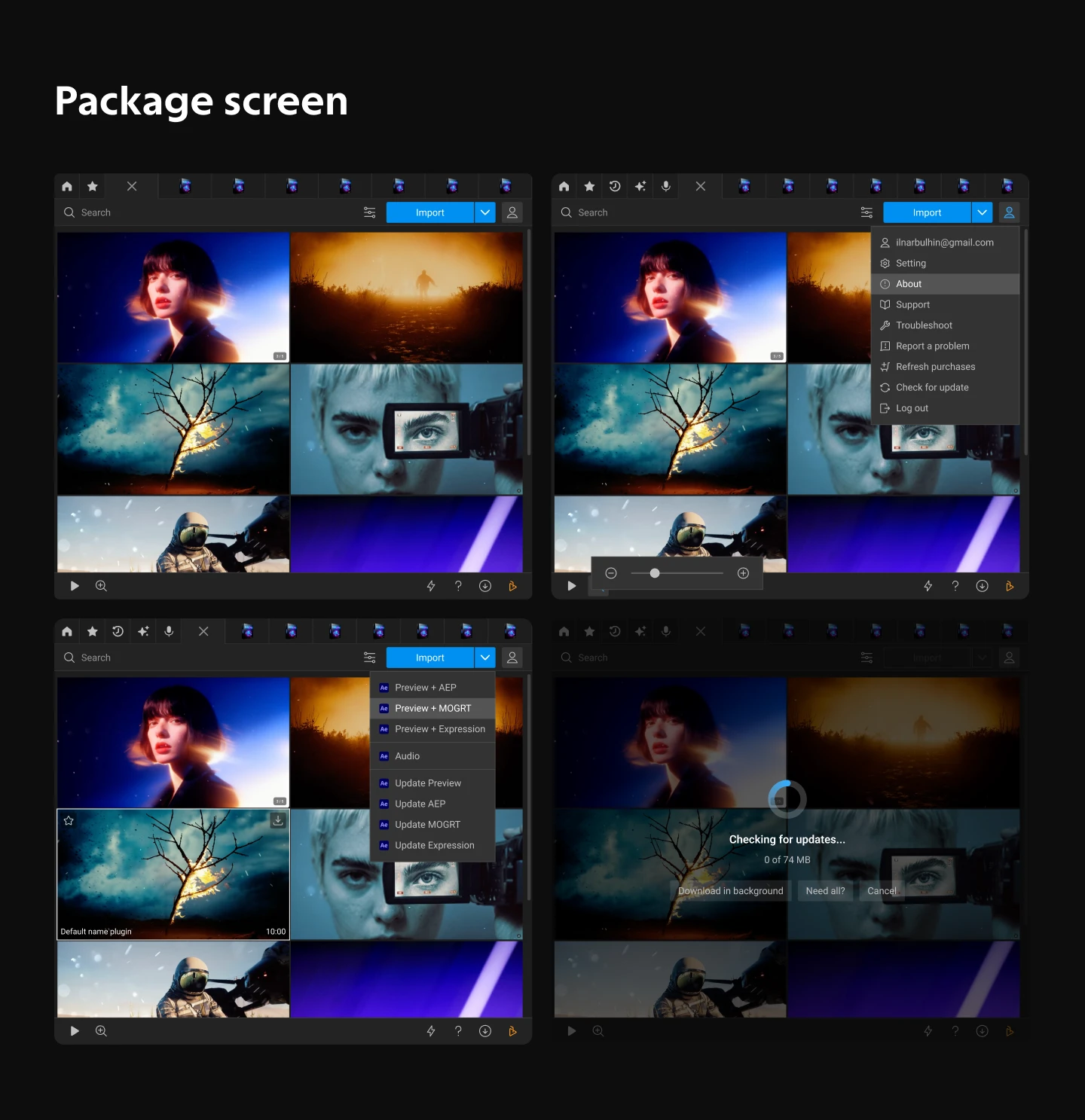 Animation & Motion Asset Manager — Изображение №11 — Интерфейсы на Dprofile