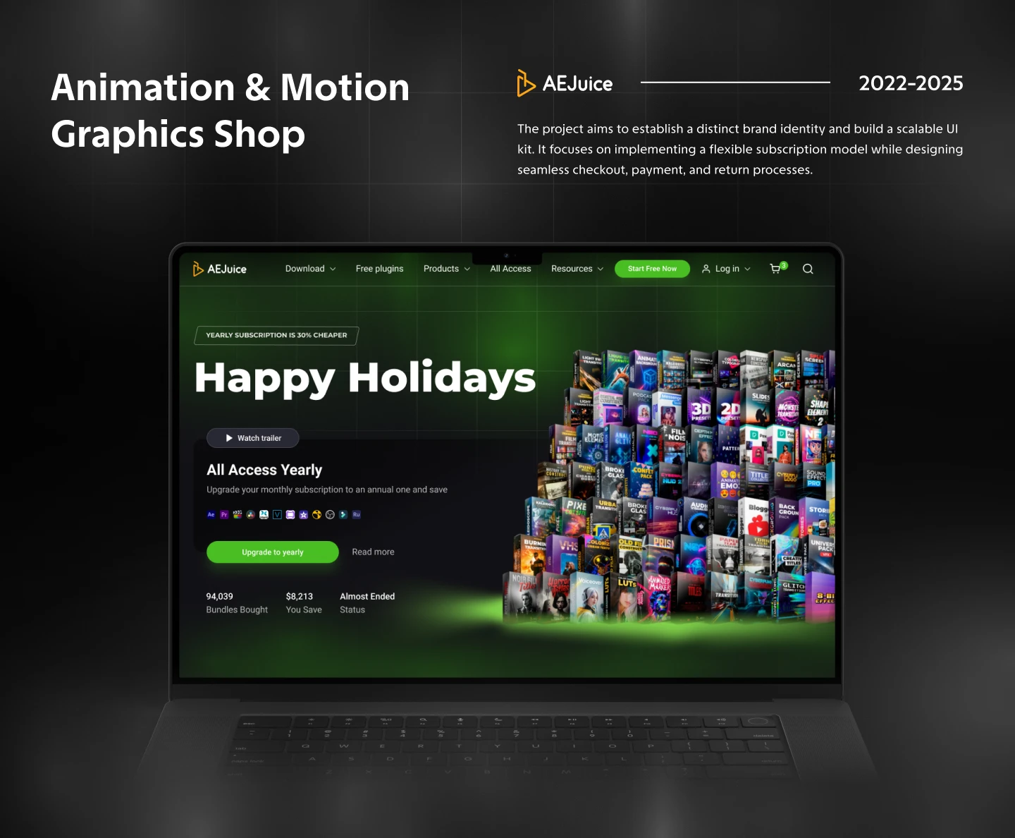 Animation & Motion Graphics Shop — Изображение №1 — Интерфейсы на Dprofile