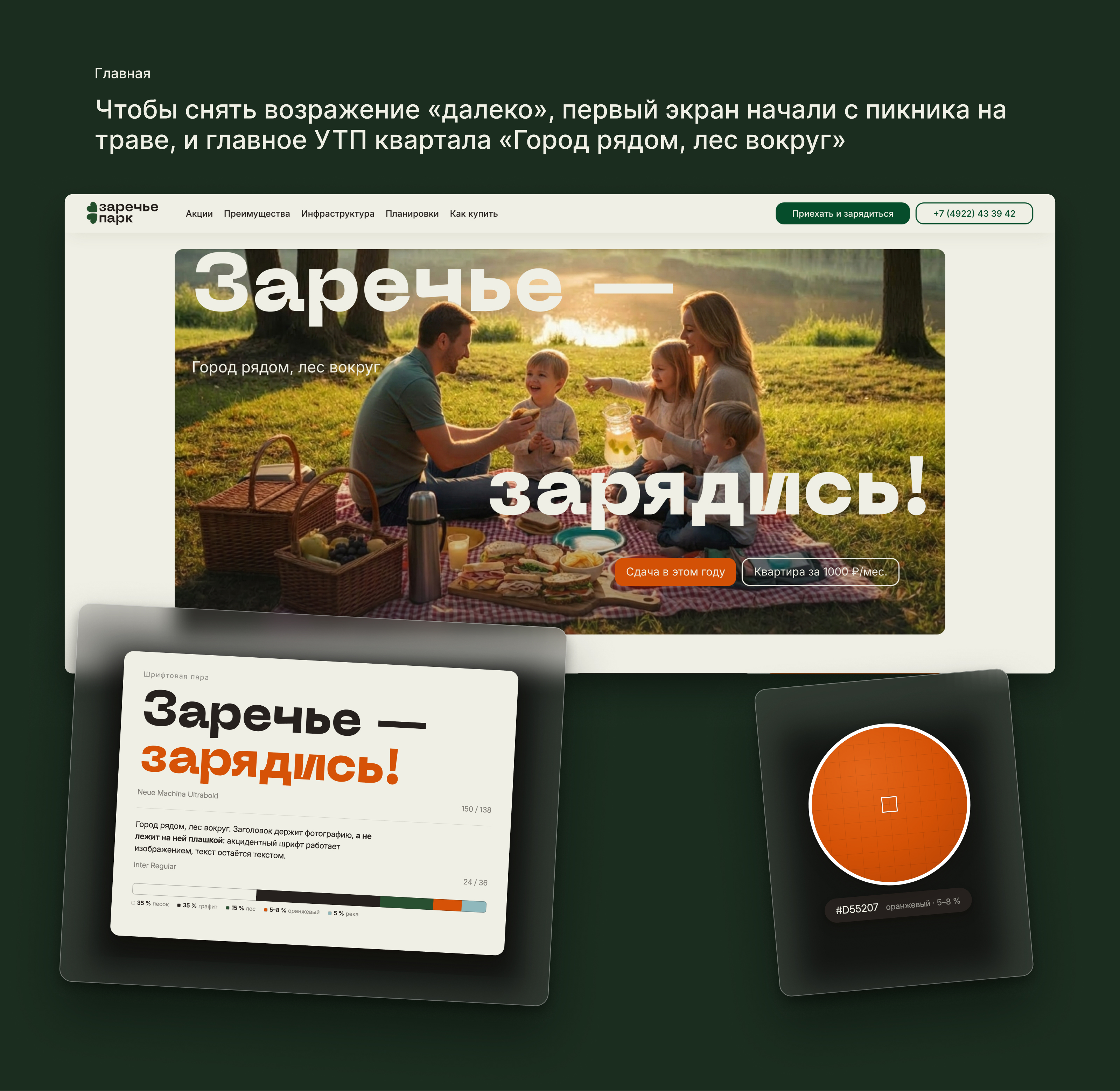 Заречье Парк | Сайт ЖК, в рамках переупаковки бренда. — Изображение №4 — Интерфейсы, Брендинг на Dprofile