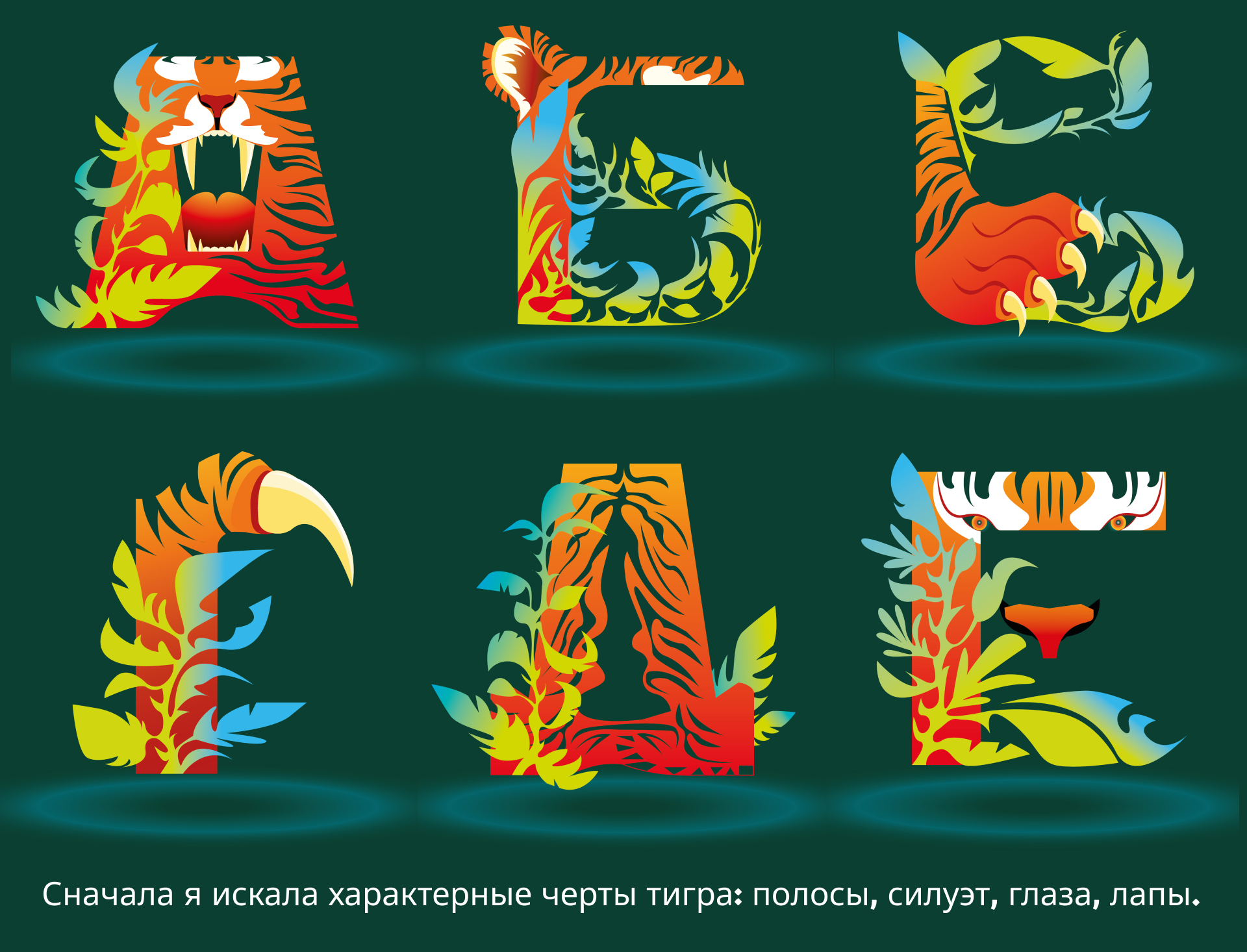 ТИГРИНЫЙ АЛФАВИТ - попробуй найти меня! — Изображение №4 — Иллюстрация, Графика на Dprofile