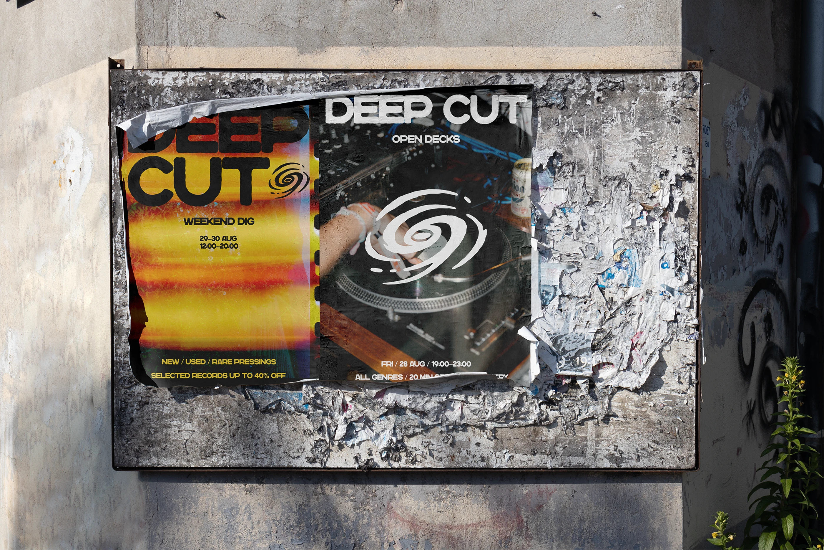 DEEP CUT — Vinyl Store Brand Identity — Изображение №3 — Брендинг, Графика на Dprofile