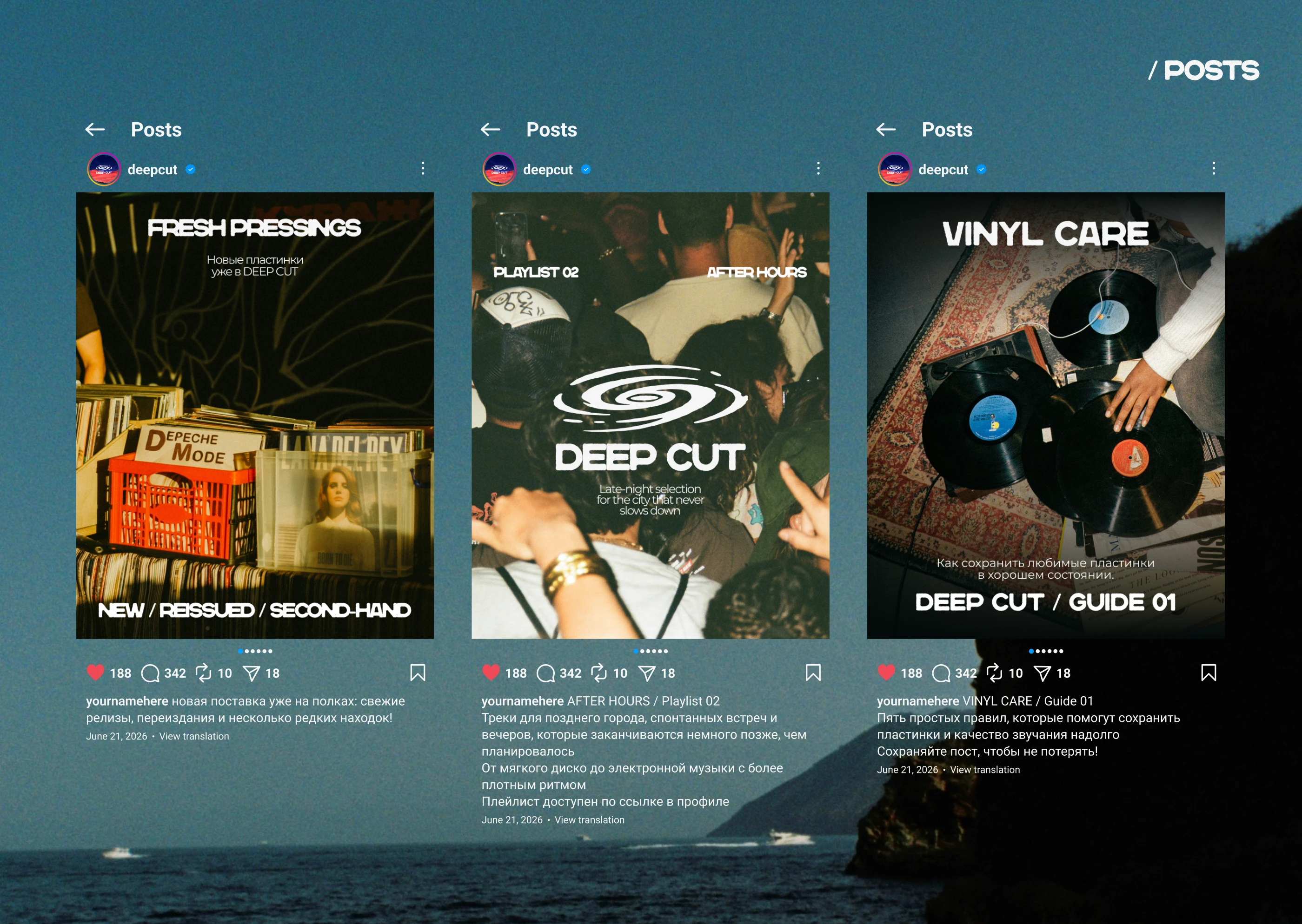DEEP CUT — Vinyl Store Brand Identity — Изображение №4 — Брендинг, Графика на Dprofile