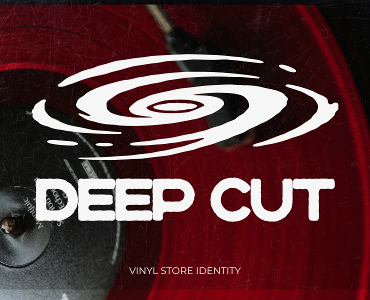 DEEP CUT — Vinyl Store Brand Identity — Брендинг, Графика на Dprofile
