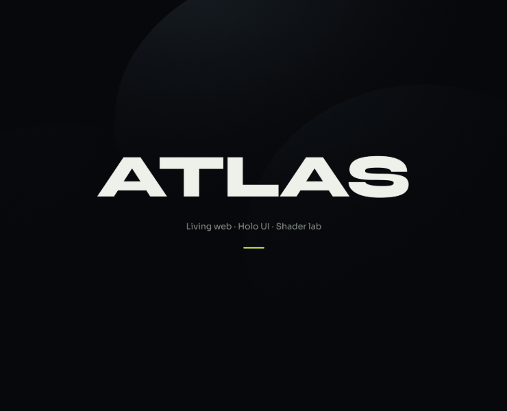 ATLAS — Портфолио · living web + shader lab — Интерфейсы на Dprofile