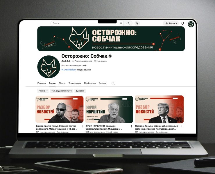 Концепт редизайна YouTube - канала "Осторожно: Собчак". — Брендинг, Графика на Dprofile