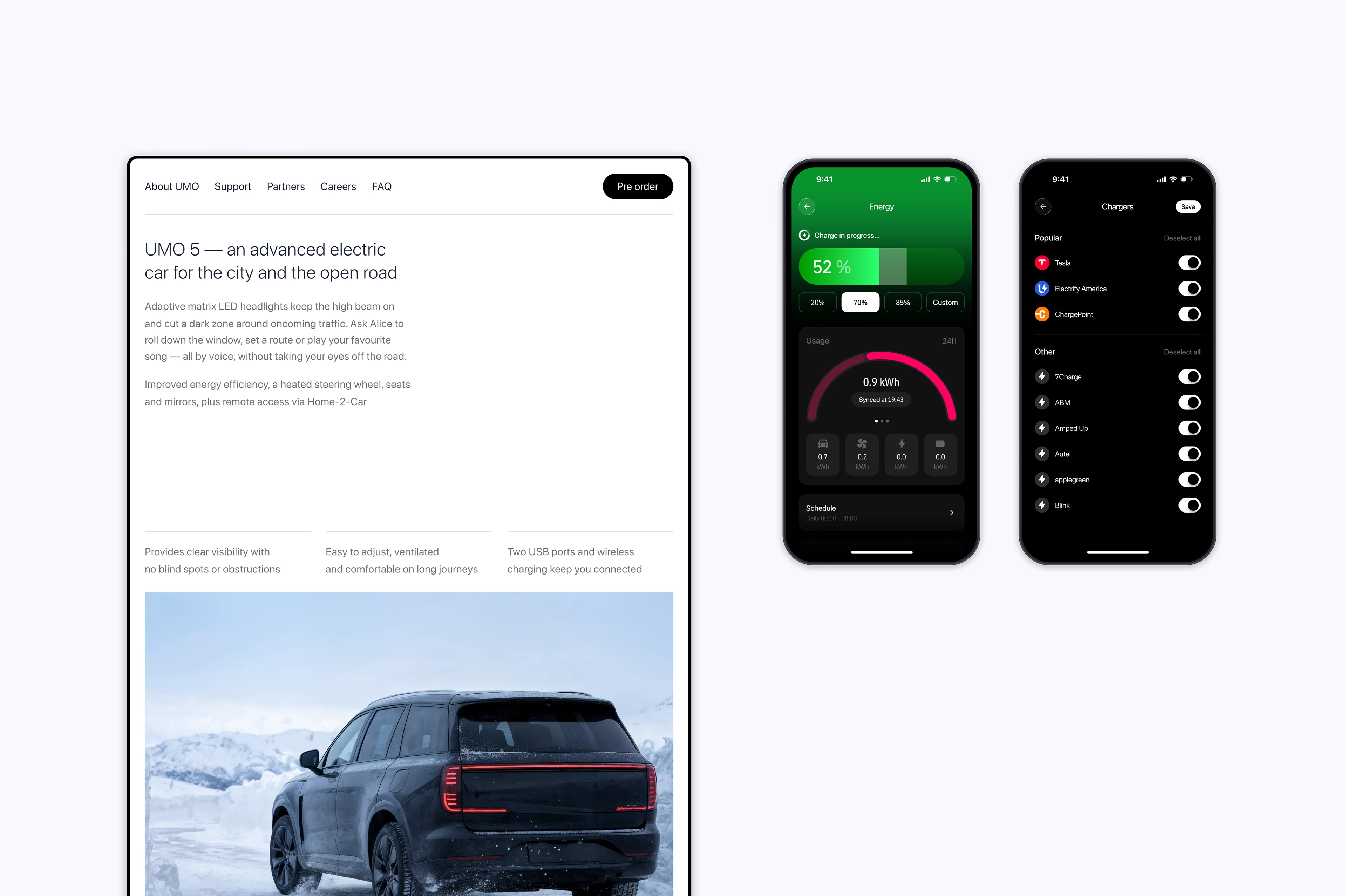 UMO electrocar — Изображение №8 — Интерфейсы на Dprofile