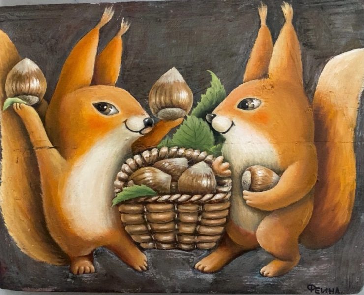 Ореховые белки — Иллюстрация на Dprofile