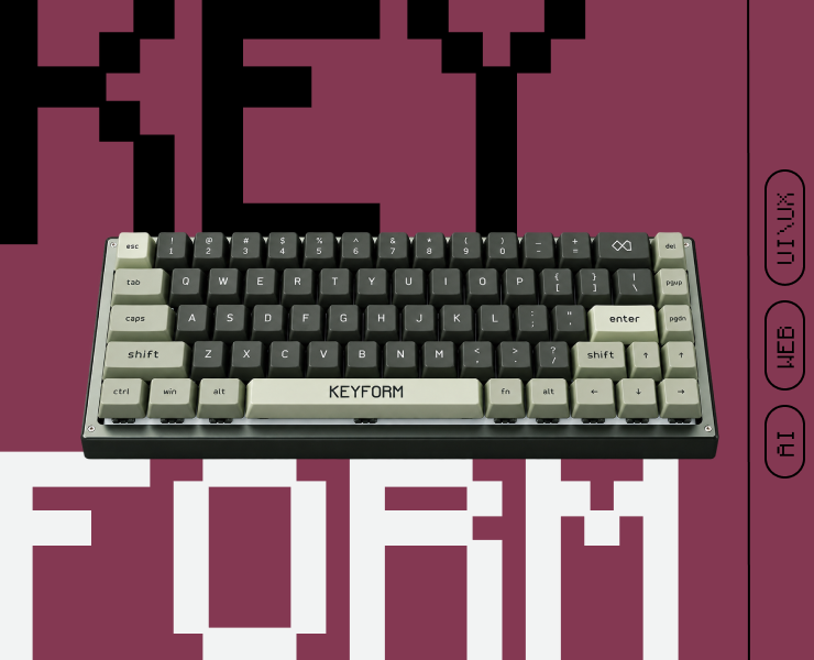 KEYFORM — 3D Keyboard Website · UX/UI · AI — Интерфейсы, Брендинг на Dprofile