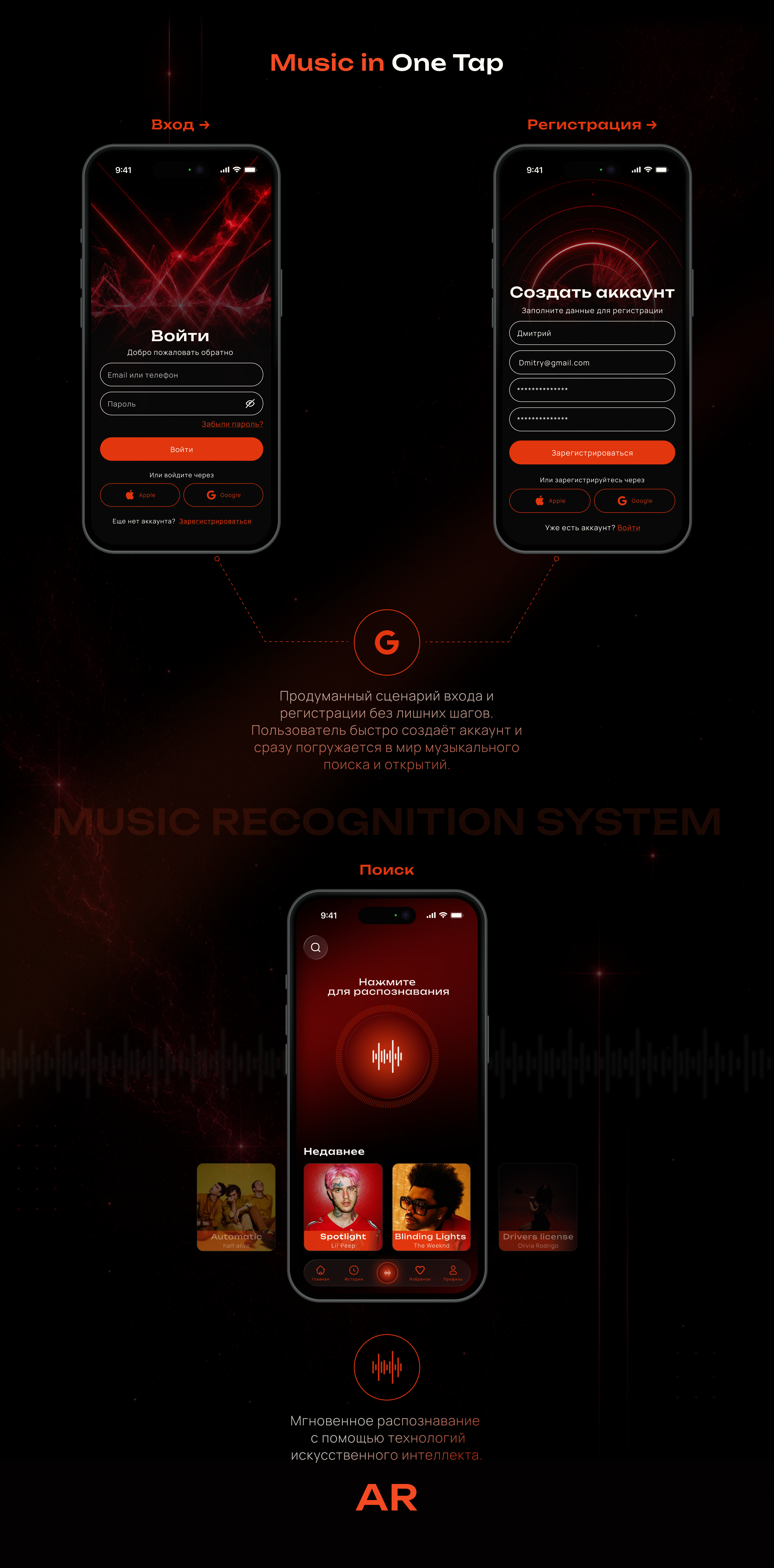 Music recognition & discovery app "AURI" — Изображение №8 — Интерфейсы на Dprofile
