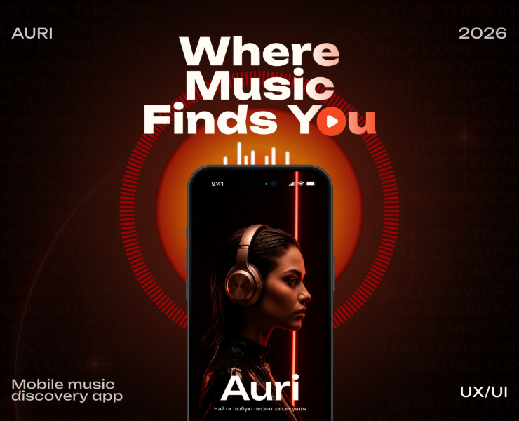 Music recognition & discovery app "AURI" — Интерфейсы на Dprofile